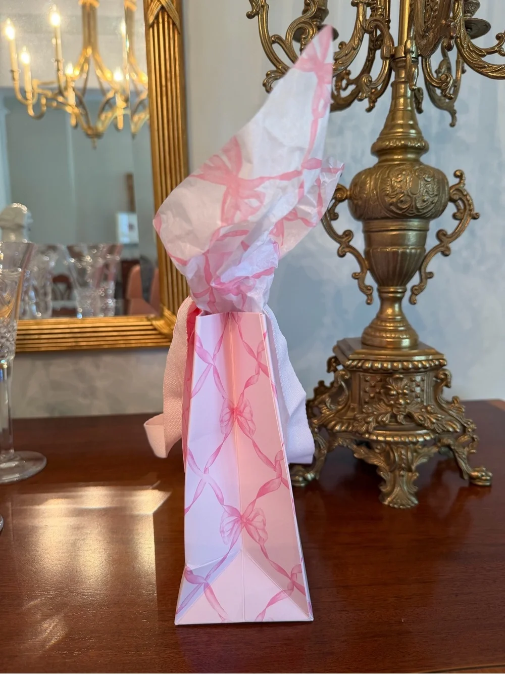 LoveShackFancy “Pink Peppermint” Shopping Tote